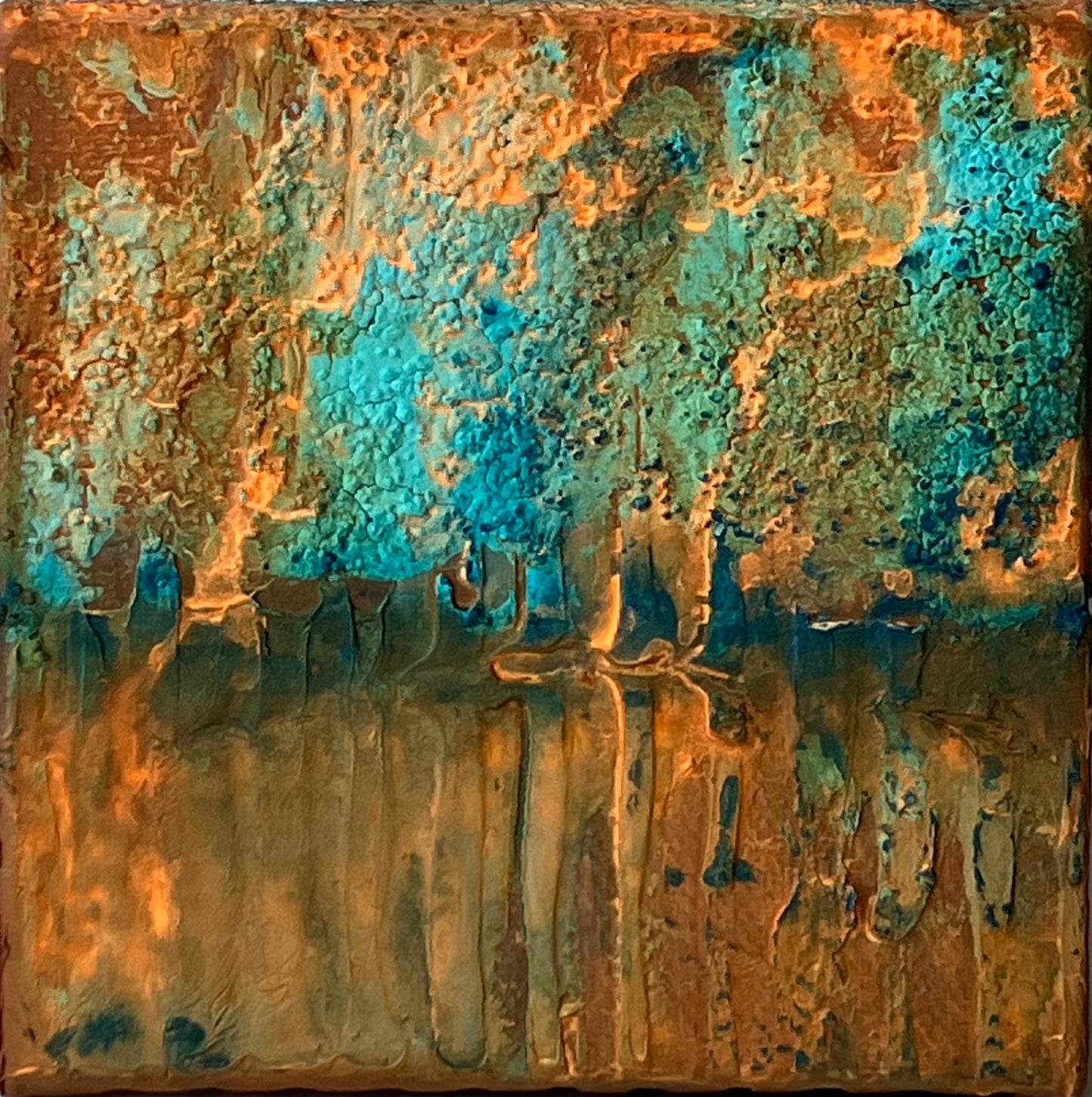 "A New Day" - Diptych - Each measure 4” x 4” x 1 3/8” gallery wrapped canvas, ready to hang original art