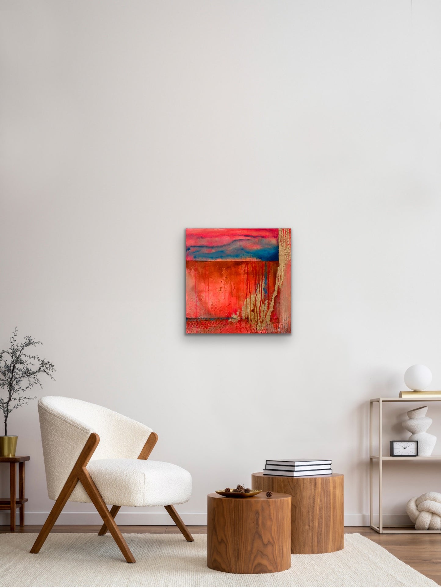 Gold Canyon Sunrise – 20"x20” Original Acrylic Painting on Gallery-Wrapped Canvas