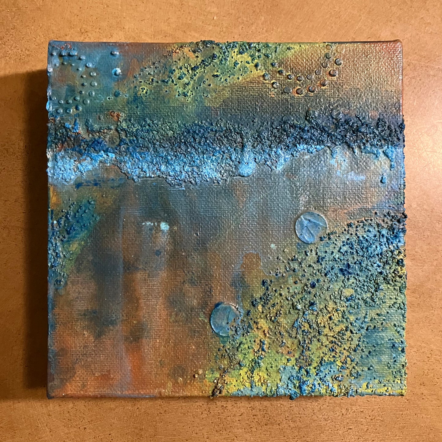 Unearthed - Set of 4 paintings, each 6” x 6” x 1” gallery wrapped canvas original art