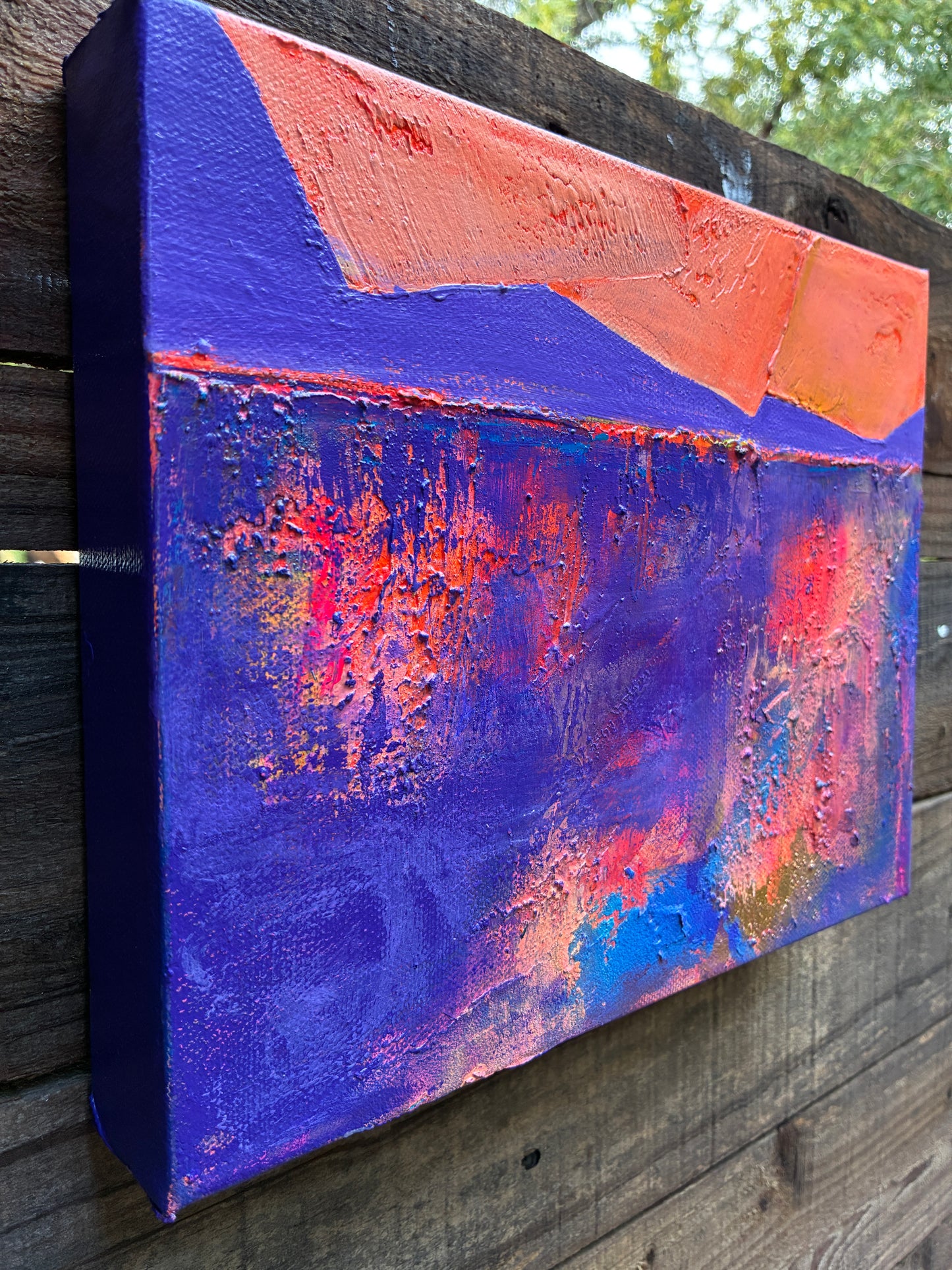 Beyond the Horizon – 12" x 9” Original Acrylic Painting on Gallery-Wrapped Canvas