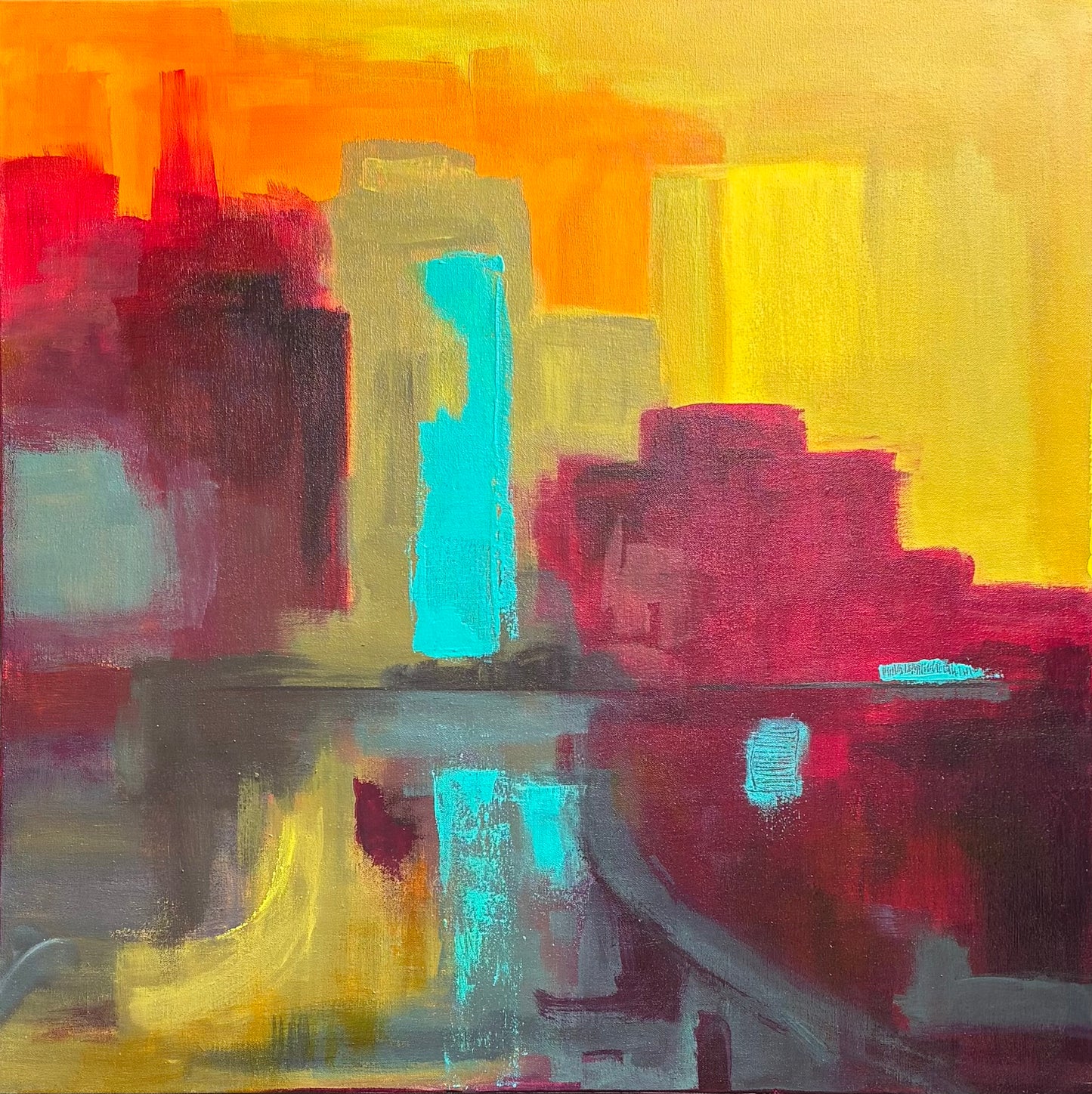 The Quiet In Between | Original Abstract Acrylic Painting | 30” x 30”