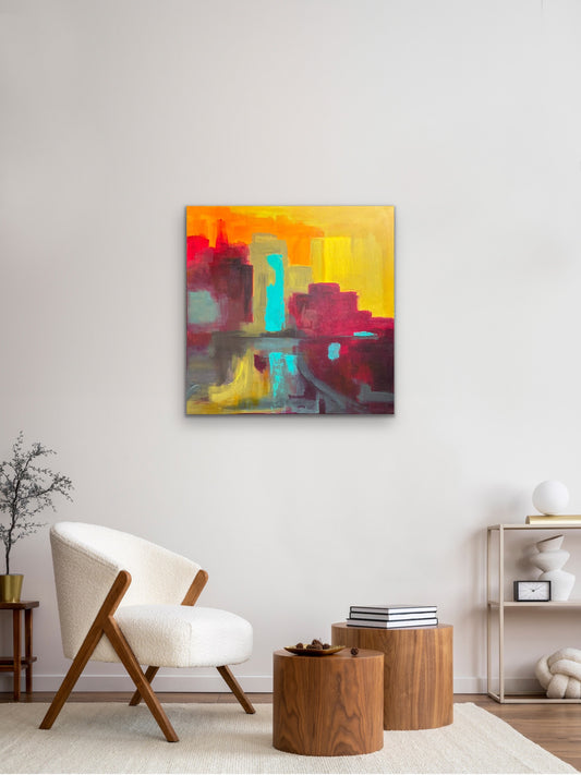 The Quiet In Between | Original Abstract Acrylic Painting | 30” x 30”