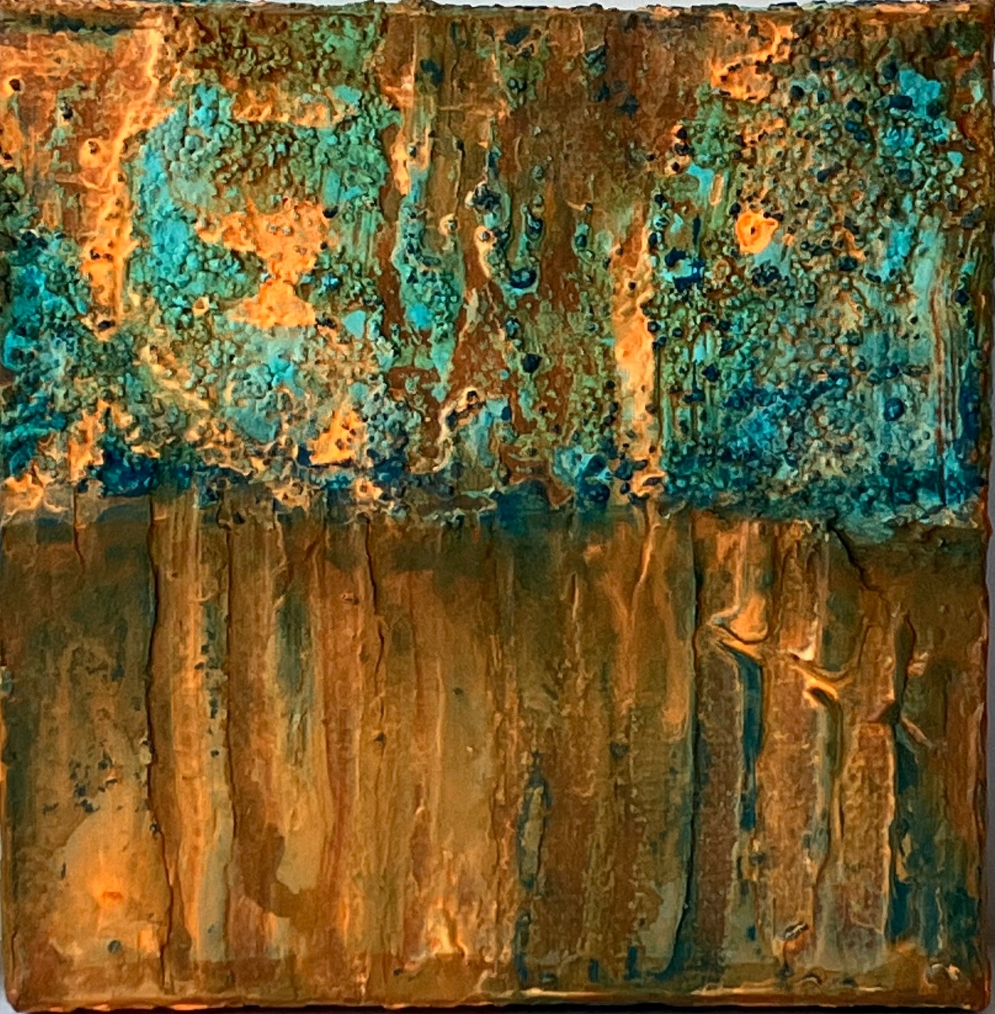 "A New Day" -  Diptych - Each measure 4” x 4” x 1 3/8” gallery wrapped canvas, ready to hang original art