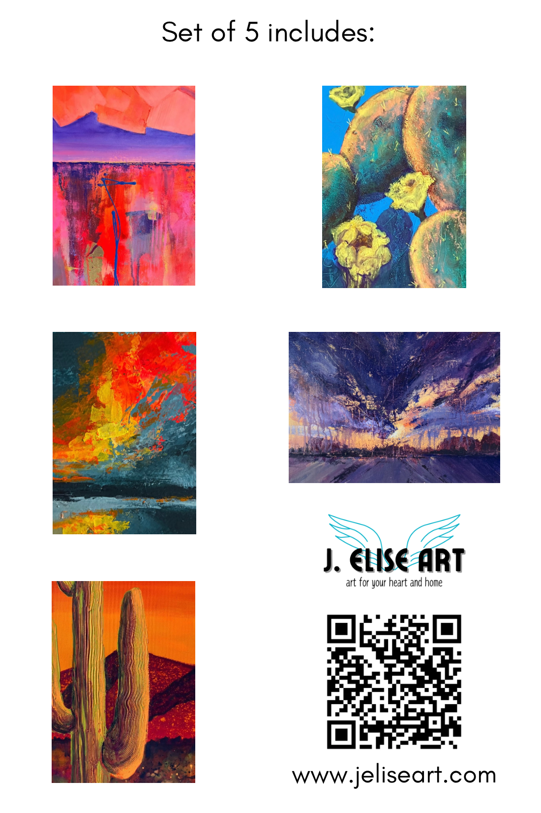 Art Greeting Card Variety Pack | Set of 5