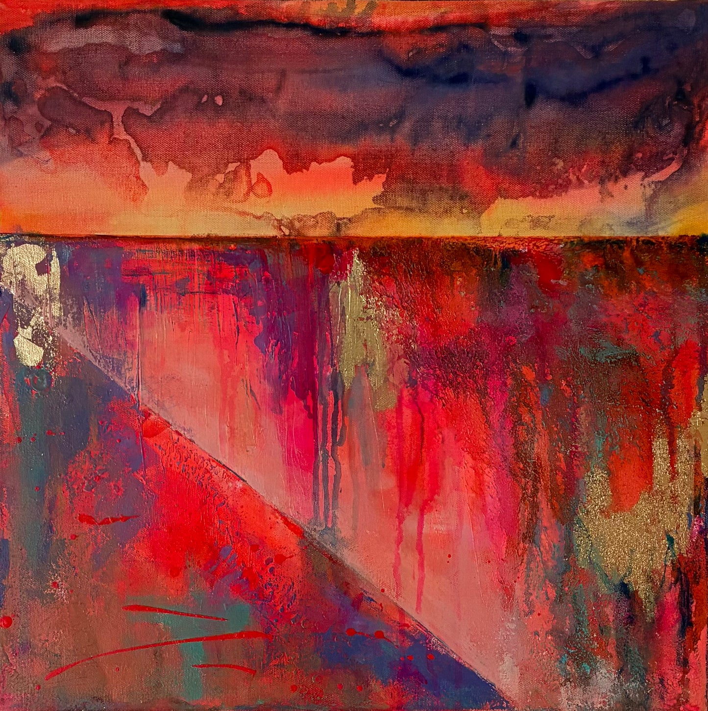 Beyond the Rim – 20"x20” Original Acrylic Painting on Gallery-Wrapped Canvas