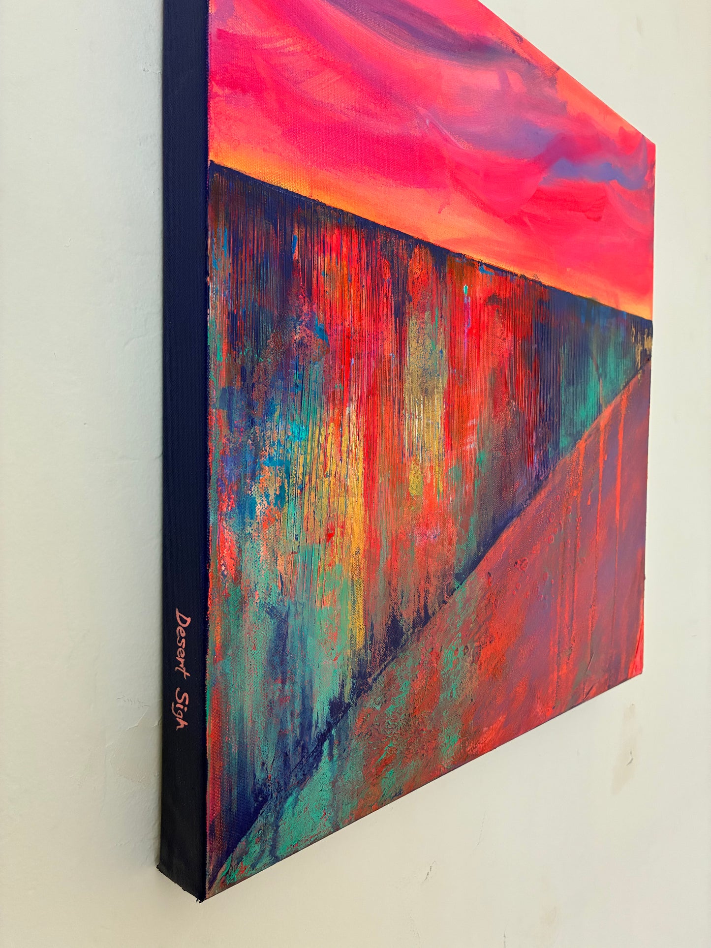 Desert Sigh – 20"x20” Original Acrylic Painting on Gallery-Wrapped Canvas