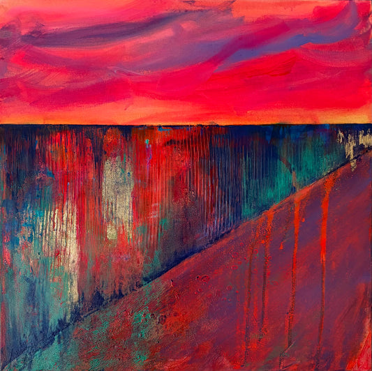 Desert Sigh – 20"x20” Original Acrylic Painting on Gallery-Wrapped Canvas
