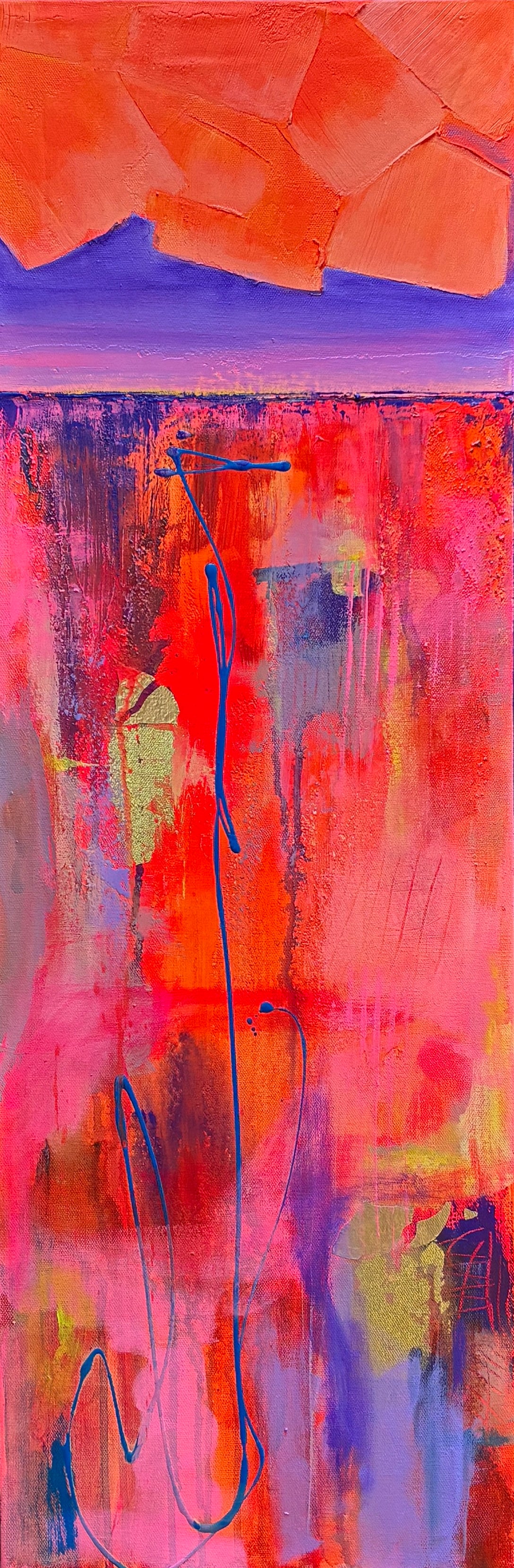 Desert Magic – 12"x36” Original Acrylic Painting on Gallery-Wrapped Canvas