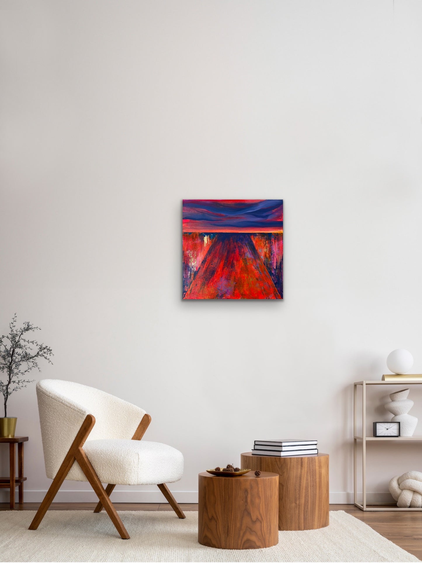 Familiar Road – 20"x20” Original Acrylic Painting on Gallery-Wrapped Canvas