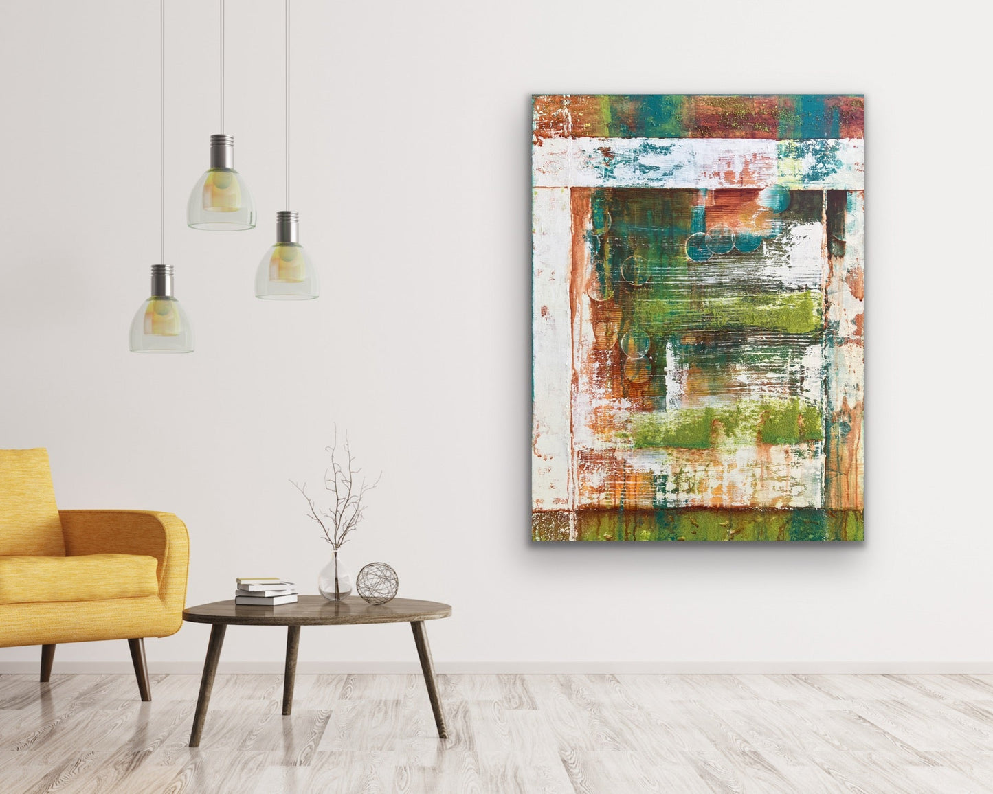 Untitled - Vibrant Abstract Contemporary Painting on 30” x 40” Gallery Wrapped Canvas – Ready to Hang