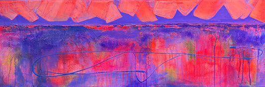 Desert Stillness - 36" x 12" Original Acrylic Painting on Gallery-Wrapped Canvas
