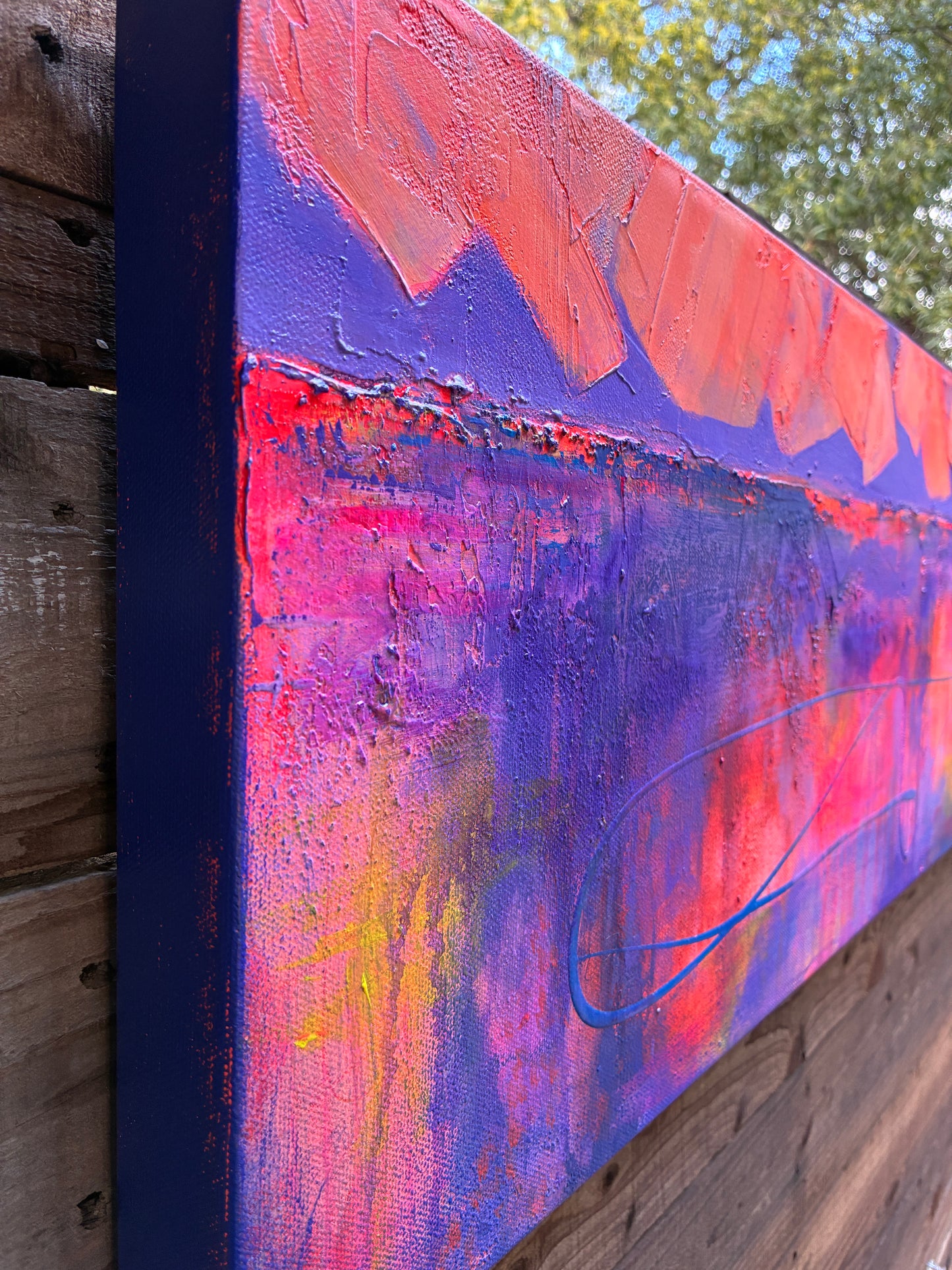 Desert Stillness - 36" x 12" Original Acrylic Painting on Gallery-Wrapped Canvas