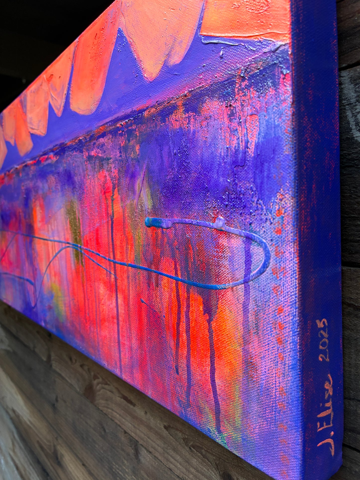 Desert Stillness - 36" x 12" Original Acrylic Painting on Gallery-Wrapped Canvas