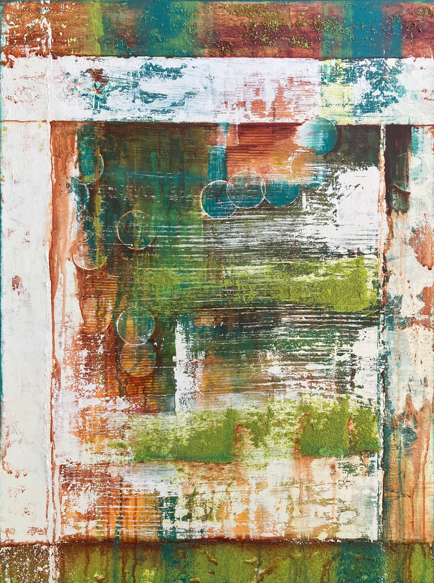 Untitled - Vibrant Abstract Contemporary Painting on 30” x 40” Gallery Wrapped Canvas – Ready to Hang