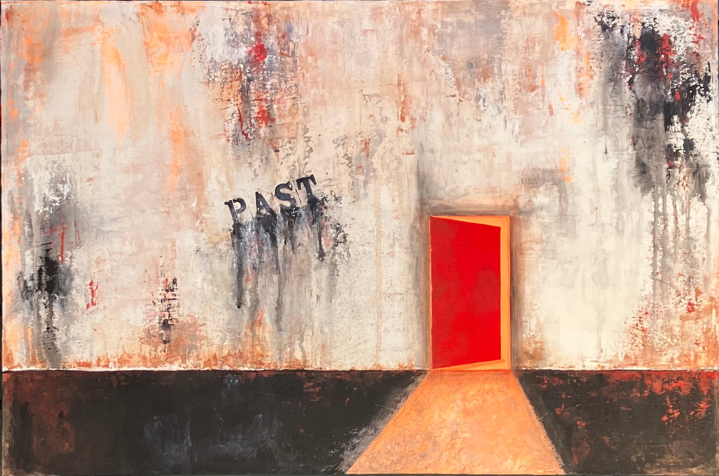 Leaving It Behind -  36” x 24” Original Abstract Acrylic Painting