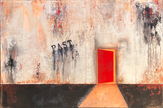 Leaving It Behind -  36” x 24” Original Abstract Acrylic Painting