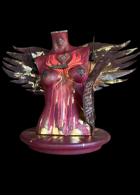 She Will Rise - Empowering Found Object Sculpture | J. Elise Art