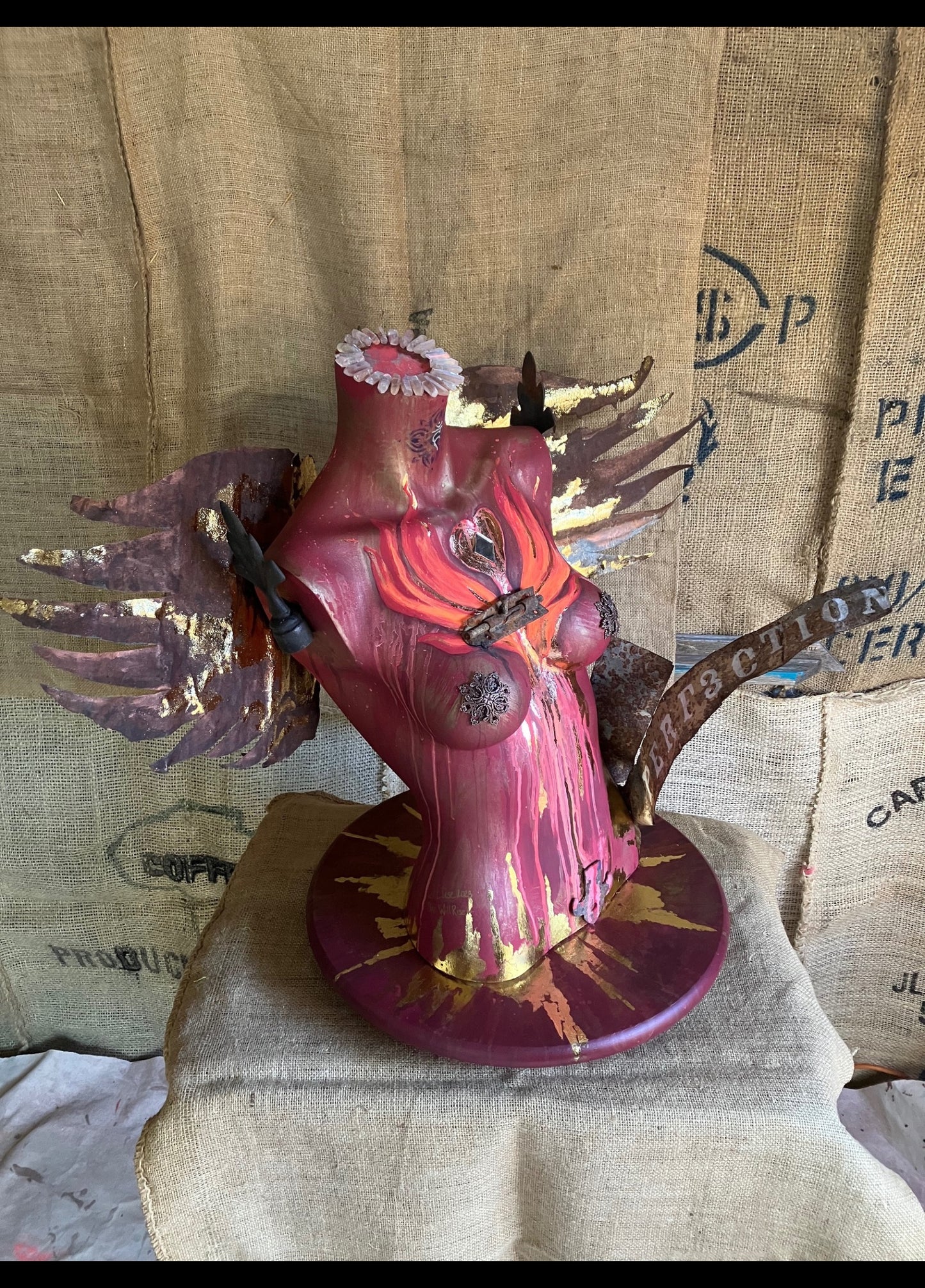 She Will Rise - Empowering Found Object Sculpture | J. Elise Art