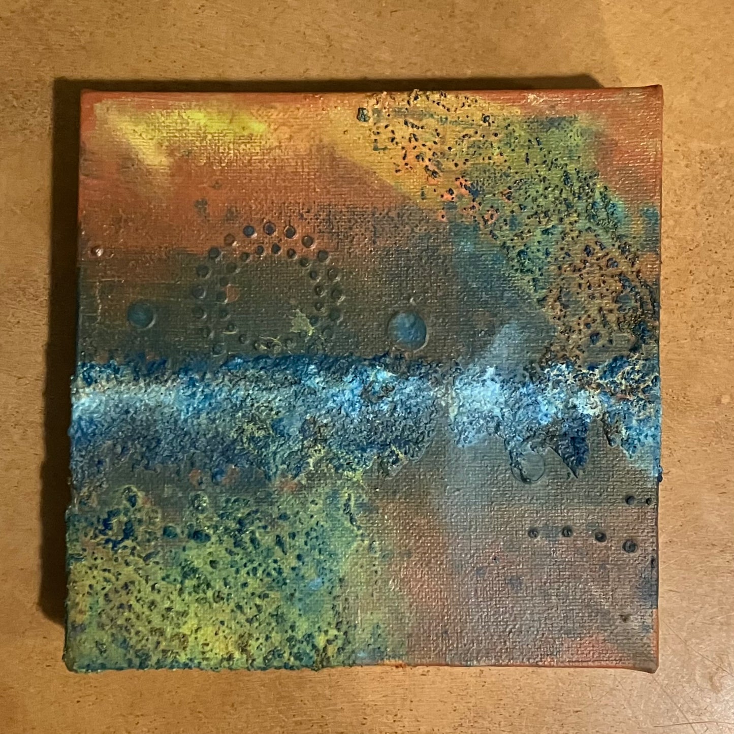 Unearthed - Set of 4 paintings, each 6” x 6” x 1” gallery wrapped canvas original art