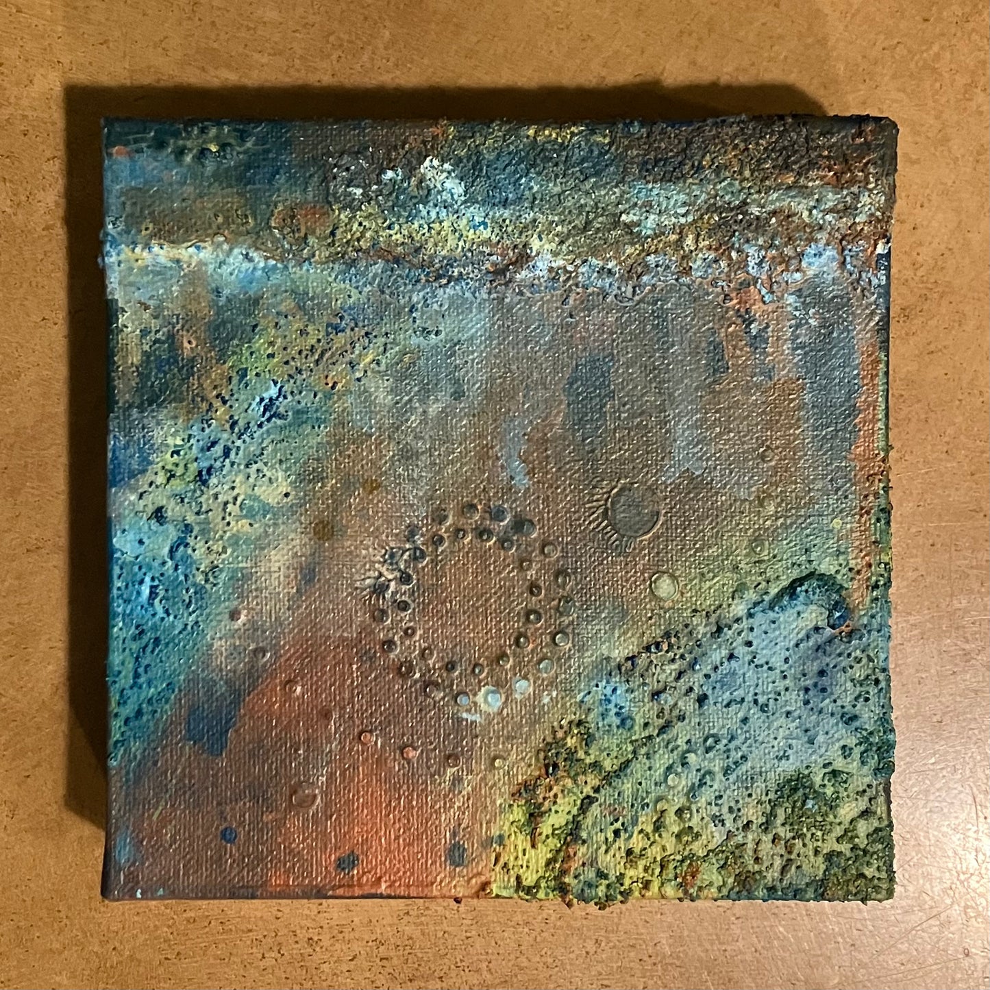 Unearthed - Set of 4 paintings, each 6” x 6” x 1” gallery wrapped canvas original art